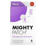 Hero Cosmetics, Mighty Patch, Micropoint tamsioms dėmėms, 8 pleistrai purple