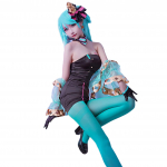Hatsune Miku 12-ojo jubiliejaus Gimtadienio Cosplay Vocaloid VOCALOID Gimtadienis Miku Helovinas [milky time]