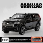 1/32 Cadillac Escalade Lydinio Automobilio Modelis Didelės Imitacijos Diecast Žaislas su Garsu ir &Scaron;viesa Atitraukiami Transporto Priemonių Dekoravimo Žaislai Vaikams juoda