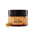 Pilgrim 24K Gold face mask for glowing skin | 24K Gold face pack for glowing skin, skin hydrating| For All Skin Types | For Men & Women | 50gm