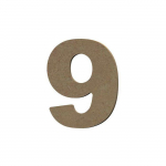 Chiffre 9 en bois MDF &agrave; d&eacute;corer - 8 cm