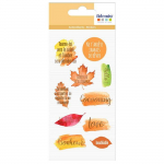 Autocollants transparents - Textes automne