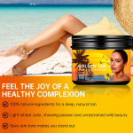 Įdegio Accelerator Cream Įdegio kremas, skirtas gultams ir lauke, tinka tamsiems odos atspalviams geltona