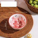 Kinų stiliaus vestuvinė keraminė lėk&scaron;tė namams i&scaron;skirtinės vestuvinės valgomojo lėk&scaron;tės sužadėtuvių vakarėliui skanių desertų lėk&scaron;tė dovanos