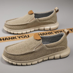 Vyri&scaron;ki lauko drobės batai Mėlyni slip-on sportbačiai Batai vairavimui Laisvalaikio Chaki Spalvos Plataus priekio Batai Tolimesniam Dydžiui Didesni Lengvi EU: 39 chaki