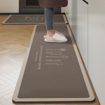Aliejų sugeriantis neslystantis virtuvės grindų kilimėlis - Atsparus purvui ir nusidėvėjimui, lengvai prižiūrimas diatomito purvo kojų kilimėlis. 60x90+60x180cm