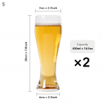 430ml/555ml Kri&scaron;tolinė Alaus Stiklinė Asmenybė Craft Alaus Bokalas Gėrimų Indai Namų Baro Reikmenys Personalizuotas Logotipas Gali Būti Pritaikytas