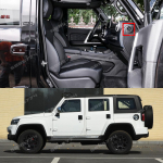 Individualūs automobilio grindų kilimėliai BAIC BJ40 2018 m.   Kiliminė danga Interjero detalės Aksesuarai Apsauginis padas Dalys Black-Black