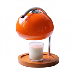 Žvakidės lempa pritemdoma kūrybi&scaron;ka saugi elektrinė va&scaron;ko tirpinimo lempa su pritemdymo jungikliu miegamajam oranžinė