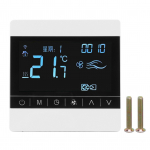 Termostatas LCD ventiliatoriaus ritės oro kondicionieriaus skydelio jungiklis buitinis i&scaron;manusis temperatūros reguliatorius AC 220V