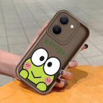 Mink&scaron;tas silikoninis kvadratinių kopėčių spausdinimo ra&scaron;tų telefono korpusas, pilnas dangtis, fotoaparatas, atsparus smūgiams, guminis dėklas, skirtas Vivo Vivo Y02T balta