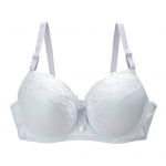 Moterų didelio dydžio liemenėlė Push Up Sexy Gėlėti nėriniai pilnai dengianti apatinė liemenėlė pamink&scaron;tinta kasdieninė liemenėlė sunkioms krūtims 90C