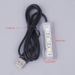 Žuvies aksesuaras Mikro akvariumo lemputė, USB maitinamas nuotolinio valdymo pultas Spalvinga žuvų LED lempa kra&scaron;tovaizdžio USB akvariumo &scaron;viesai