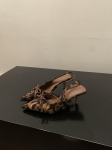 Niche gyvūnų ra&scaron;to auk&scaron;takulniai krep&scaron;io galvos basutės pasaki&scaron;ki batai 2025 m. nauja pavasario ir vasaros smailūs su kaspinėliu viengubos basutės 35 leopardo ra&scaron;to spalva