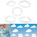5 vnt. debesies formos stūmoklio pjaustytuvas Fondant mold Sugarcraft tortų dekoravimo įrankiai MIT