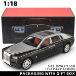 1:18 Rolls-Royce Phantom modelio automobilis Žvaigždėtas dangus stoglangis Cinko lydinio i&scaron;traukiamas žaislinis liejamas automobilis su garsu ir &scaron;viesa tikrovi&scaron;kais kolekcijos ornamentais