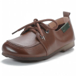 2024 m. pavasario vintažiniai moteri&scaron;ki loferiai, moteri&scaron;ki mokasinai i&scaron; natūralios odos, moteri&scaron;ki oksfordo tipo batai su rai&scaron;teliais, kasdieniai balerinos tipo bateliai, patogūs senelių batai CN 41