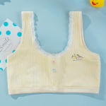 Vaikų mergaičių treniruotės, paauglių apatinis trikotažas, liemenė, paauglių apatinis trikotažas, brendimo drabužiai 8&ndash;14 m. balta