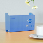 1vnt prie sienos montuojamas belaidis Wi-Fi mar&scaron;rutizatorius, laikymo lentynėlė, pakabinama ant sienos pakabinama organizatoriaus dėžutės kabelio maitinimo laikiklis ABS plastikinė namų dekoravimo dėžutė rožinė