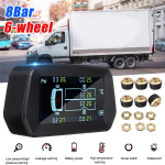 8Bar Automobilio TPMS Padangų Slėgio Sistema Saulės Energija LCD Ekranas+ 6 I&scaron;oriniai Jutikliai Pypsėjimo Įspėjimas