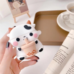 3D Boba Karvės Animacinis Dėklas AirPods Pro 1 2 3 Belaidžių Ausinių Apsauginis Dėklas Dangtelis Airpods 2 Dėklui Įkrovimo Dangtelio Dėžutė for AirPods 4