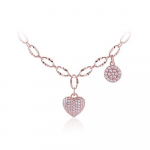 [Luvras Paryžius] Katie &Scaron;irdies Karoliai Na0320 white gold