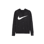 Nike NSW Swoosh Fleece Hoody Vyri&scaron;kas Džemperis Juodas DA0111-010 L