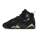 Air Jordan True Flight GS Juodi Metalinio Aukso 2023 Vaikų Sportbačiai Balti 343795-017 37.5
