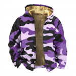 Vyri&scaron;ka dviguba striukė su pastorintu sagu su ki&scaron;eniniu medvilniniu įdėklu XXXXXL violetinė