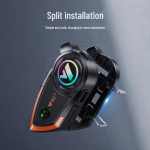 Y802X Bluetooth &scaron;almo interkomas - Suderinamas su trečiųjų &scaron;alių ausinėmis Y80-2X Soft Mic juoda