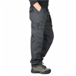 Daugiafunkcinės vienspalvės, laisvalaikio kelnės. 5XL pilka