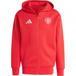 Adidas Manchester United Anthem striukė su užra&scaron;u, patogi laisvalaikio sportinė striukė su gobtuvu, raudona, IT4187 S