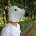 Arklio Galvos Kaukė Cosplay Kostiumų Vakarėliui Juokinga Helovino Arklio Galvos Kaukė Galvos Apdangalas