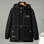 Vyri&scaron;kas žieminis gobtuvas Parka stora striukė laisvalaikio madinga juoda striukė Vyri&scaron;ka žiemos parkai Didelis dydis12XL 195KG 9XL juoda