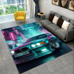 3D E36 lenktyninio automobilio motociklo kilimas kilimas svetainei miegamojo dekoras, vaikai žaidžia neslystantis dekoravimas sofai durų kilimėlis dovana 60x90cm( 23x35in )
