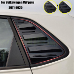 For VW POLO 2011- Rear Windows Triangle blinds Cover Stickers Exterior Car window decoration Car modification 2011-18matte Black