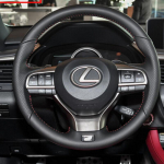 For Lexus ES250 ES300h GS200 GS300h GS450h RX200t LX570 Hand-Stitched Black Leather Non-Slip Car Steering wheel Cover style 1