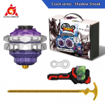 Infinity Nado 3 Originali Crack serija 2-in-1 Skilantis Transformuojamas Metalinis Giroskovas Mū&scaron;io Suktuklis Su Paleidikliu Anime Vaikų Žaislas Dovana gray