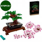 Miniso Disney Creative Fit Lego 10281 Bonsų medžio gėlių puok&scaron;tės konstravimo kaladėlės modelis Augalas vazone kaladėlės žaislai vaikams dovana