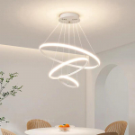 Modernus aliuminio LED trijų žiedų pakabinamas &scaron;viestuvas