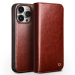 Prabangus plonas dėklas IPhone15 14 13 12 11 Pro Max Mini, natūralios odos madingas dangtelis XR XS Max 7 8 14 Plus, kortelių lizdas For iPhone 15 pro ruda