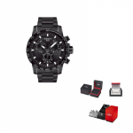 TISSOT Daring Collection Kvarcinis Mechanizmas Vyri&scaron;ki Laikrodžiai Laikrodis 45.5mm Juodas Ciferblatas T125.617.33.051.00 Regular Watch Box