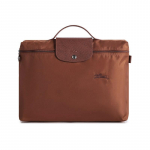 Longchamp Le Pliage Green 37 Užsegimas spaudėmis ir užtrauktuku Daugkartinio naudojimo drobė su odos apdaila Rankinė-portfelis Vyri&scaron;ki krep&scaron;iai Ruda 2182919504 Brown