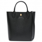 Longchamp &Eacute;pure Vir&scaron;utinis sagos užsegimas Viduje i&scaron;graviruotas logotipas Odinis rankinė-krep&scaron;ys Pirkinių krep&scaron;ys Per petį Crossbody Rankinė Mini Moteri&scaron;ka tote Juoda 10269HYZ001 Basic Set (Bag+Dust Bag)