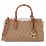 Michael Kors Mk Arden Monogramos Ra&scaron;to Dirbtinės Odos Parduotuvės Krep&scaron;ys Mažas Moteri&scaron;kas Parduotuvės Krep&scaron;ys Camel Cream 35S6G4XM5B-260 Basic Set (Bag+Dust Bag)