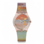 Swatch Raudonosios saulėlydžio Gent laikrodis SO28Z700 Turner's rožinė