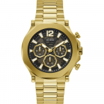 GUESS Edge Auksinio Nerūdijančio Plieno Vyri&scaron;kas Kvarcinis Laikrodis GW0539G2 auksas