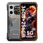 Blackview XPLORE 1 Dimensity 7050 Apsaugotas telefonas Android 15 (16GB+32GB) RAM 512GB ROM 6.78 colio 120Hz ekranas 20000mAh 12+256 Only cell phone oranžinė