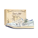 Jordan Air Jordan 1 Jiangjin Moon, Daugkartinis mai&scaron;elis Atsparus dilimui Žemi krep&scaron;inio bateliai Vintažiniai Unisex Balti Žali 553558-147(Komanda1335-) 40