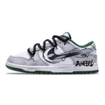 Nike Dunk PU Danga Neslystanti Ir Atspari Dilimui Žemi Kateboardo Batai Unisex Juodi Pilki Balti DD1391-101(Team28-) 43